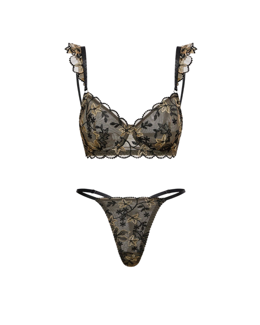 Golden Black Lingerie Set