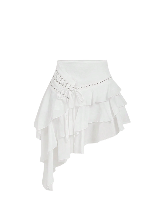 Asymmetric Ruffle Skirt