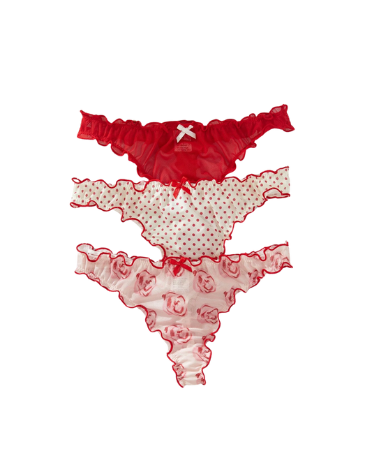 Ruffle Sheer Panties Set