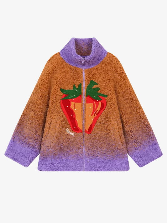 Manteau dégradé fraise