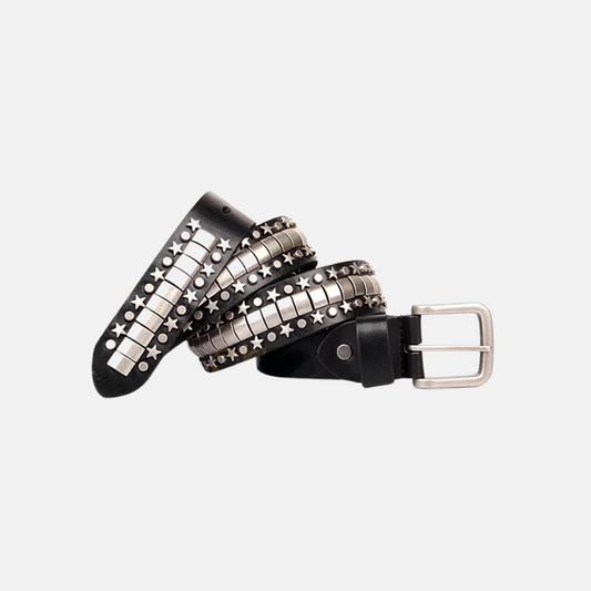 Ceinture en cuir cloutée