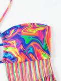 Psychedelic Fringe Bikini Set.