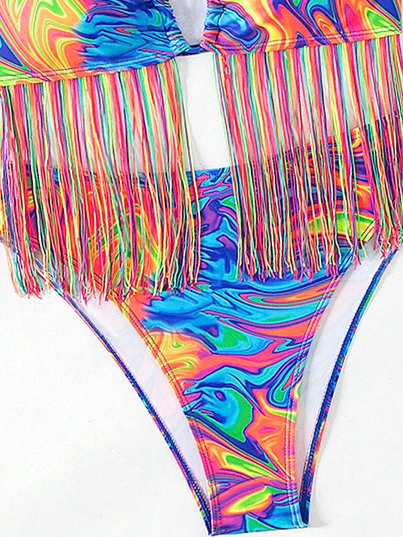 Psychedelic Fringe Bikini Set.