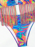 Psychedelic Fringe Bikini Set.