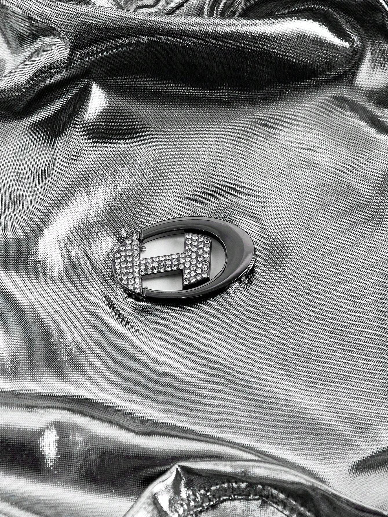 Metallic High-Cut Bodysuit.