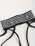 Rhinestone Crossover Crop Top.