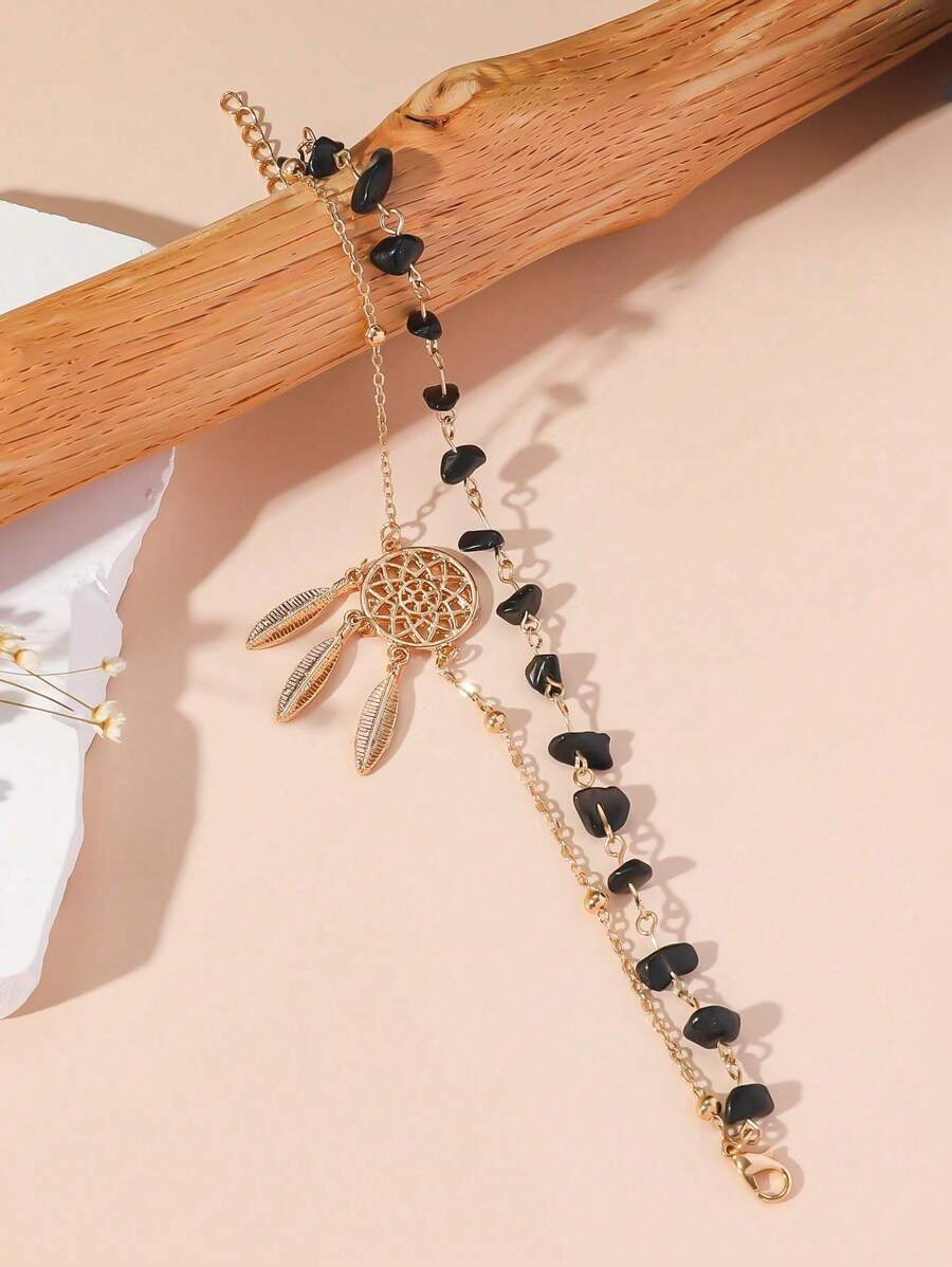 Dreamcatcher Boho Anklet.