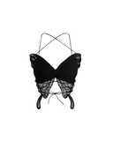 Butterfly Wing Lace-Up Top