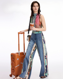 Print Patchwork Jeans
