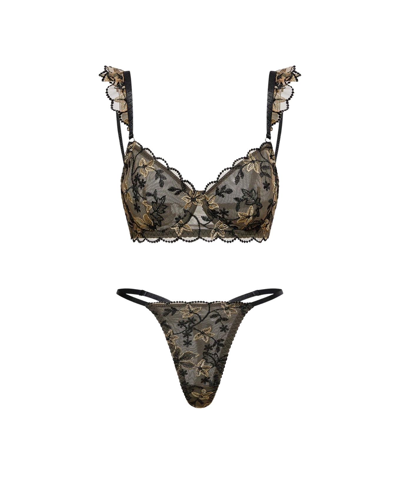 Golden Black Lingerie Set