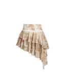 Asymmetric Ruffle Skirt