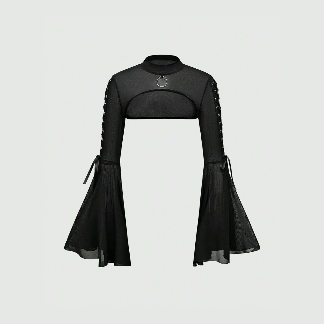 Mesh Peephole Smock