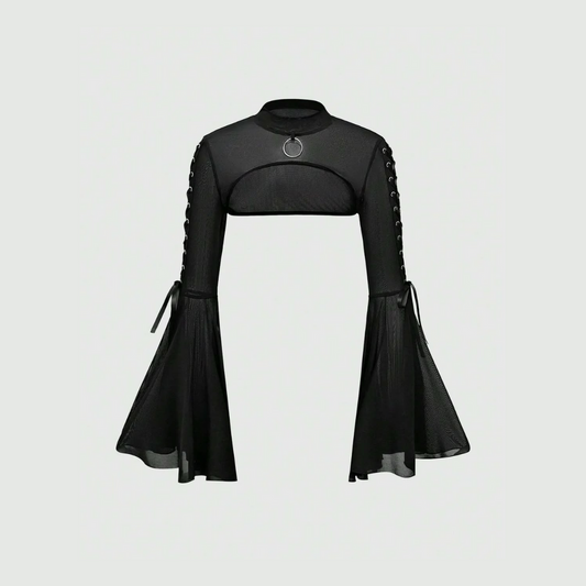 Mesh Peephole Smock