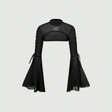 Mesh Peephole Smock
