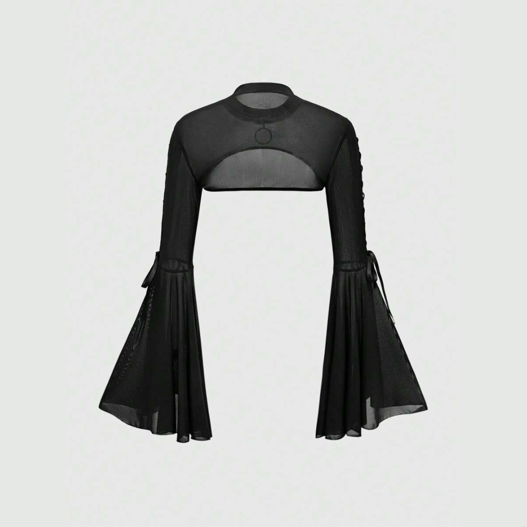 Mesh Peephole Smock