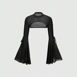 Mesh Peephole Smock