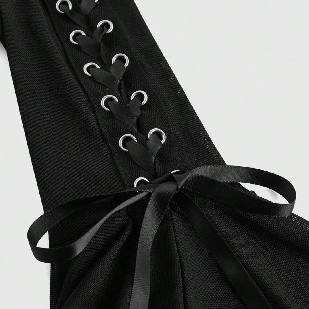 Mesh Peephole Smock