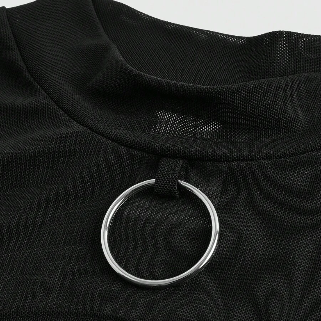 Mesh Peephole Smock