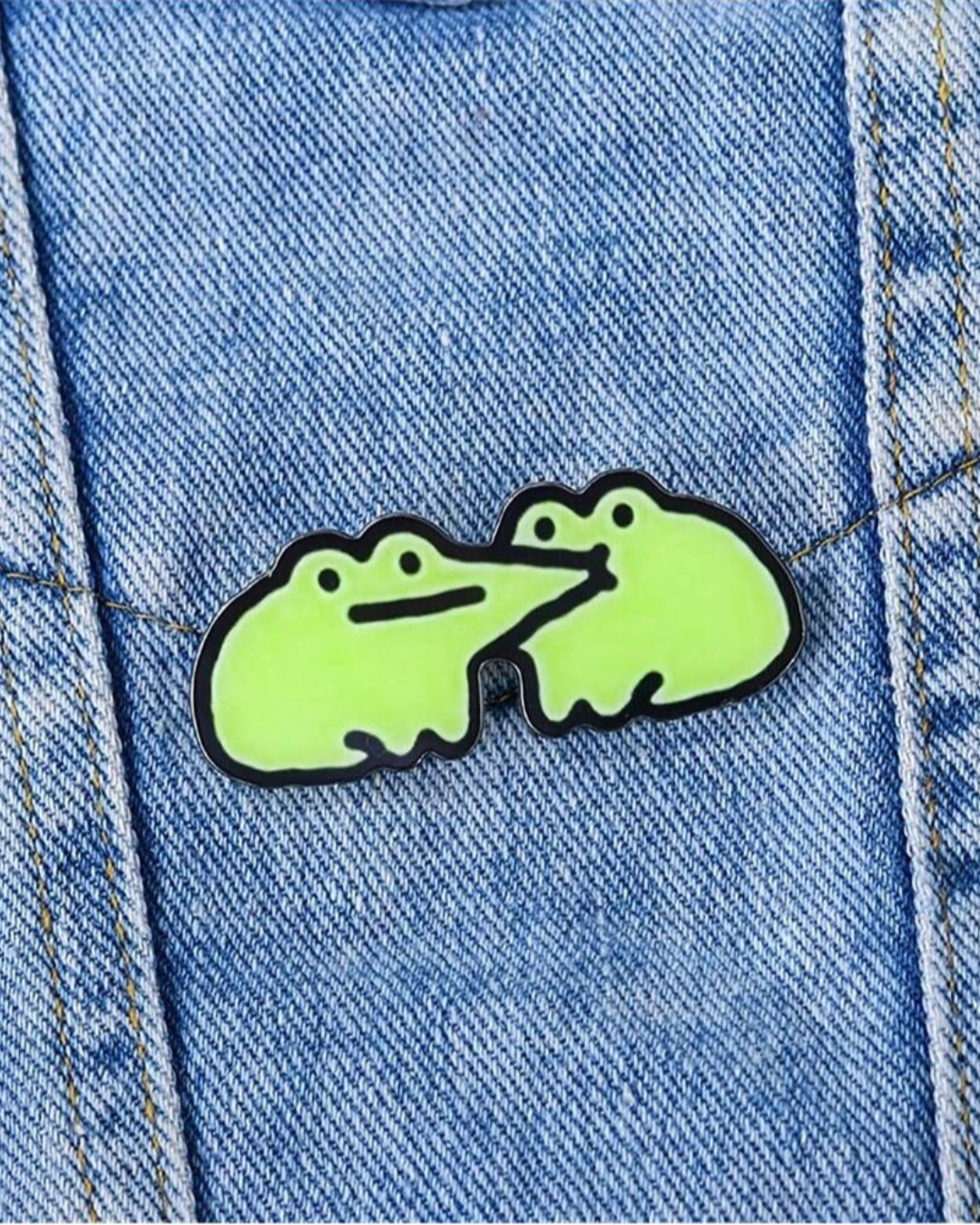 Cute Frogs Acrylic Brooch