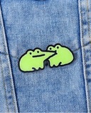 Cute Frogs Acrylic Brooch