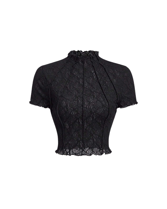 Sheer Stitch Mesh Tee