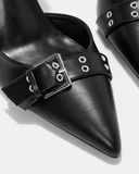 Pilot Buckle Strap Heels