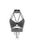 Rhinestone Crossover Crop Top