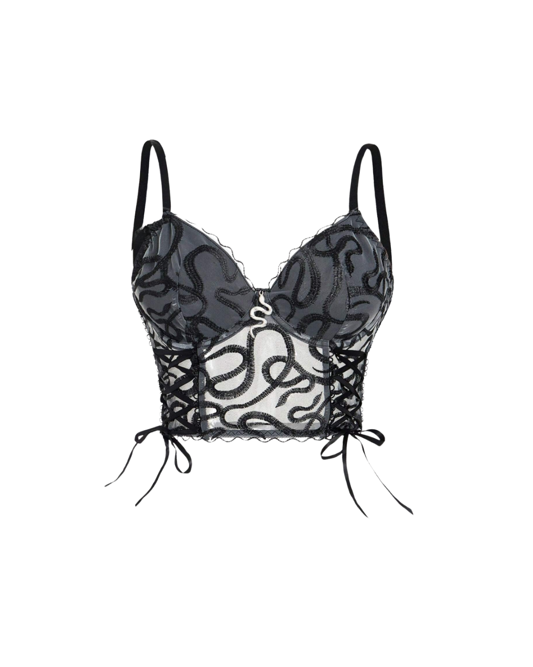 Snake Lace-Up Corset Top