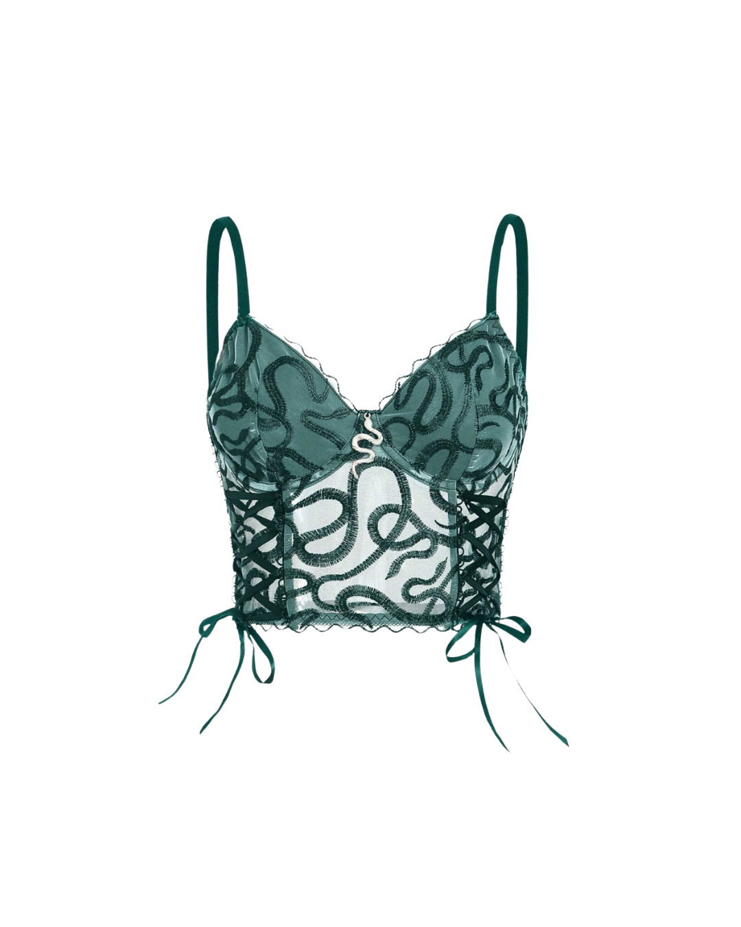 Snake Lace-Up Corset Top
