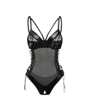 Bold Mesh & Leather Bodysuit
