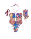 Psychedelic Fringe Bikini Set