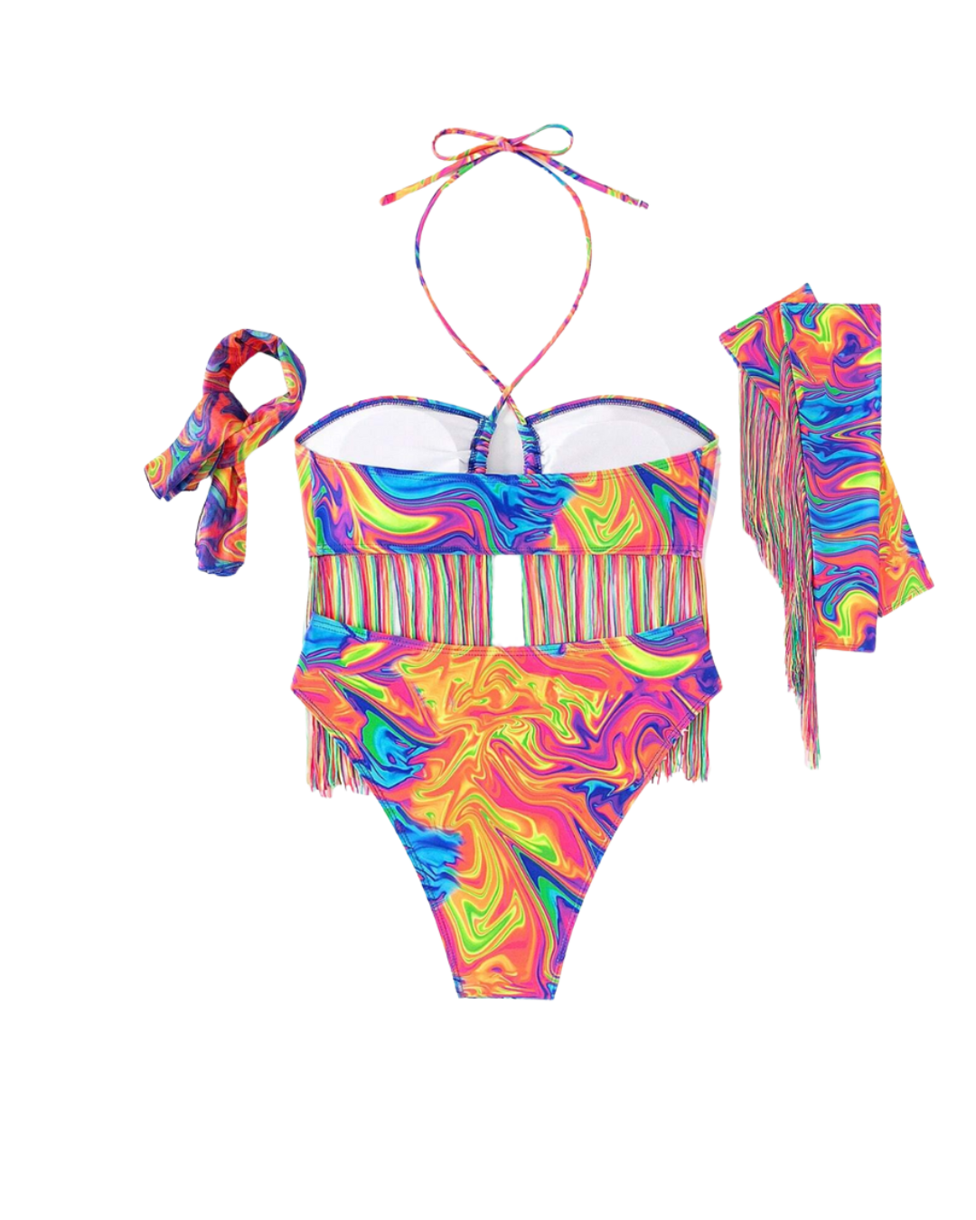 Psychedelic Fringe Bikini Set