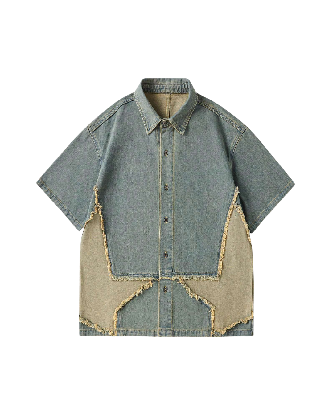 Patchwork Denim Shirt