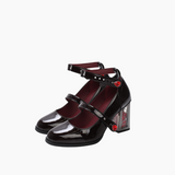 Mary Jane flower pumps