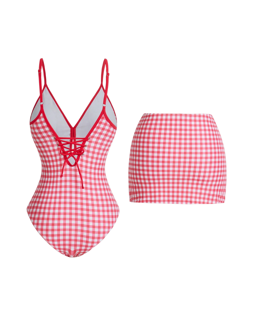 Gingham Swimsuit Set