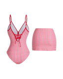 Gingham Swimsuit Set