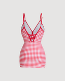 Gingham Swimsuit Set
