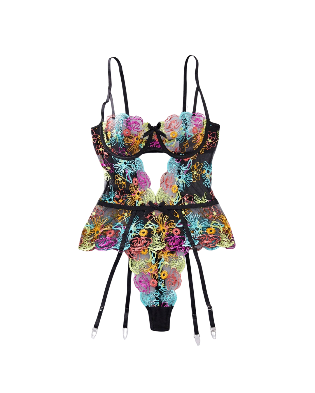 Rainbow Floral Lingerie