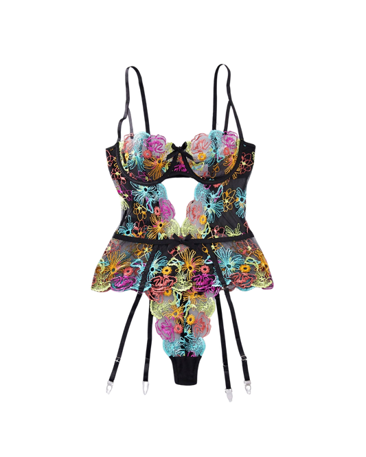 Rainbow Floral Lingerie