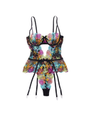Rainbow Floral Lingerie