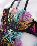 Rainbow Floral Lingerie