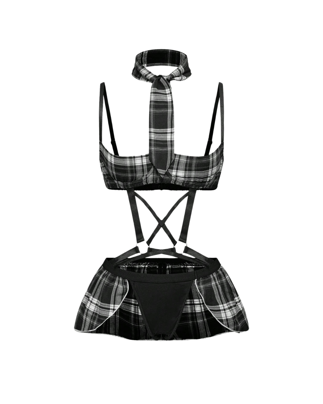 Plaid Schoolgirl Costume Set