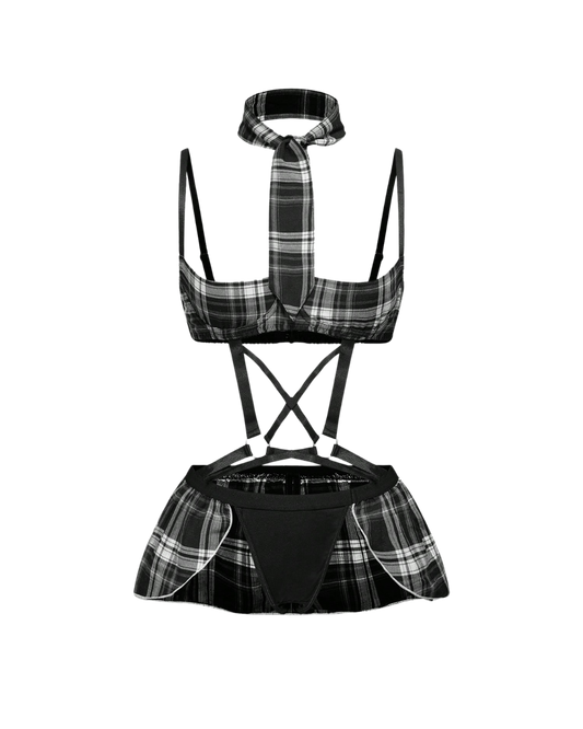 Plaid Schoolgirl Costume Set