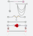 Ensemble de 8 piercings industriels