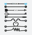Ensemble de 8 piercings industriels