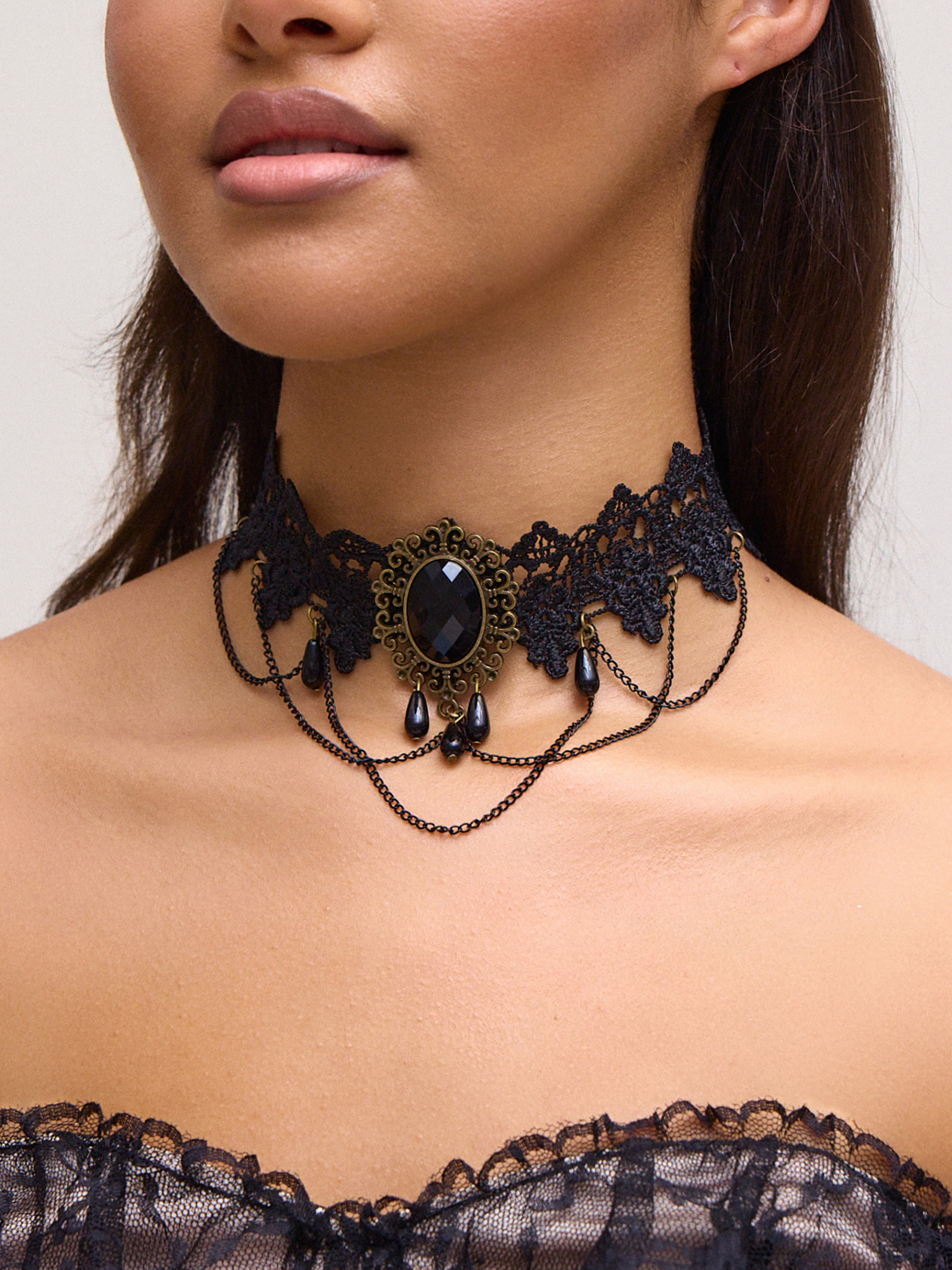 Black Lace Choker Necklace