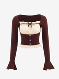 Boho Ruffle Tie top