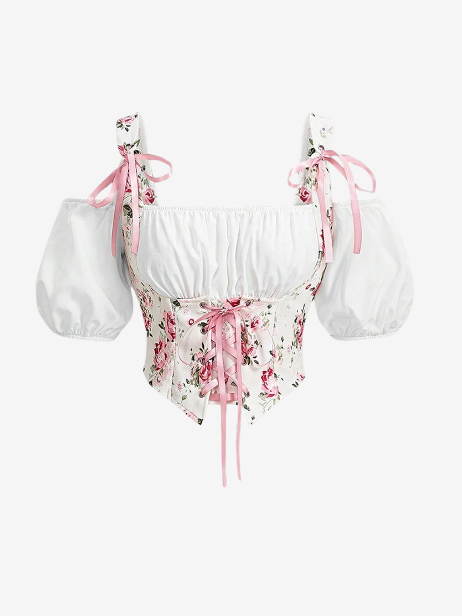 Cottagecore Floral Corset Top