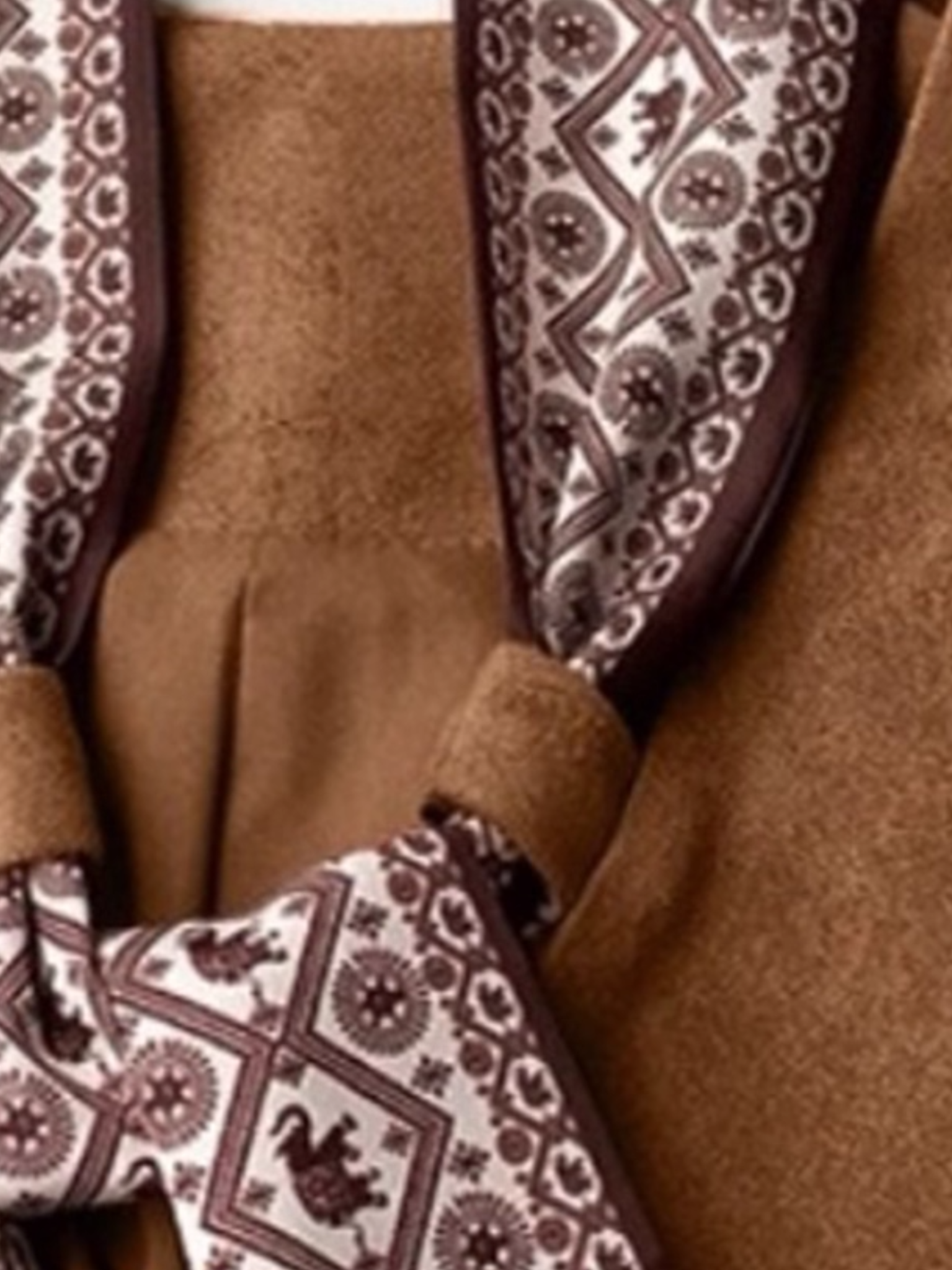 Maillard Vest With Silk Scarf