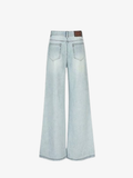 Pearl Distressed Wide-Leg Jeans